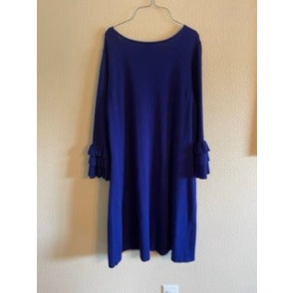 Gabby Skye Royal Blue Sweater Dress Size 2X - Picture 2 of 2
